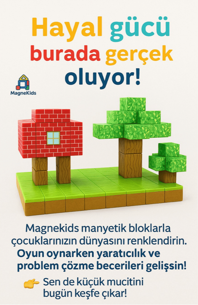 Magnekids - Manyetik Blok Oyun Seti (100 Parça)