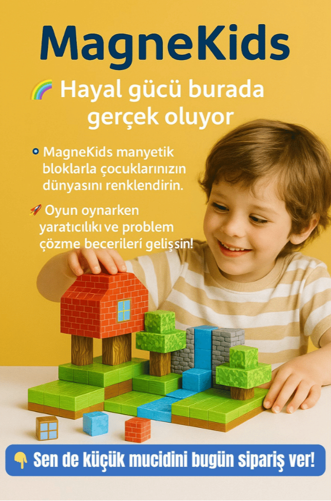 Magnekids - Manyetik Blok Oyun Seti (100 Parça)